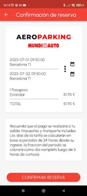Aeroparking Mundiauto android App screenshot 9